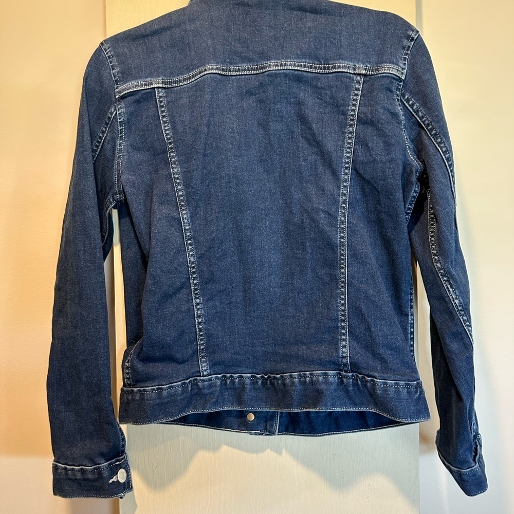 Calvin Klein Jeans Blue Cropped Denim Jacket - Picture 4 of 4